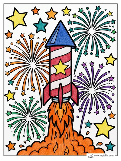 Colored example of this coloring page