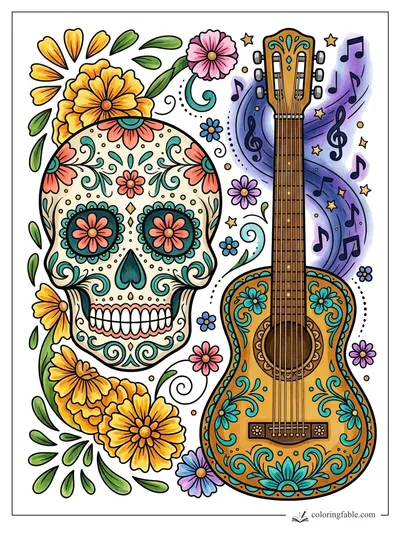 Colored example of this coloring page