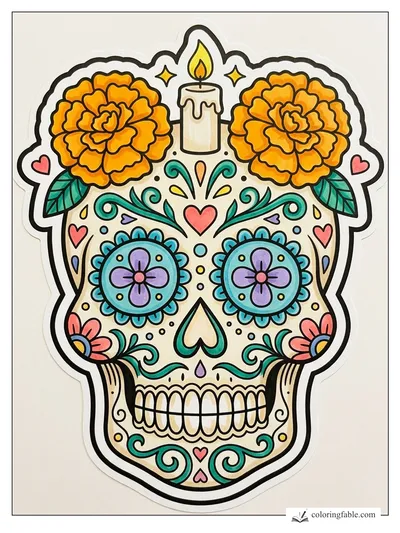 Colored example of this coloring page
