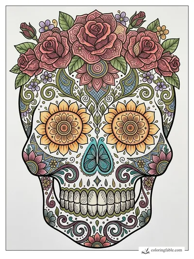 Colored example of this coloring page