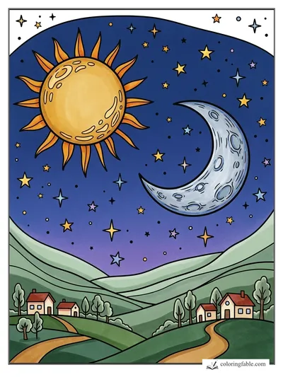 Colored example of this coloring page
