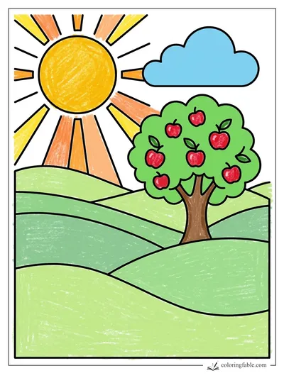 Colored example of this coloring page