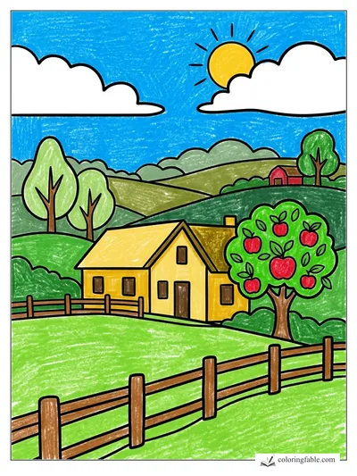 Colored example of this coloring page