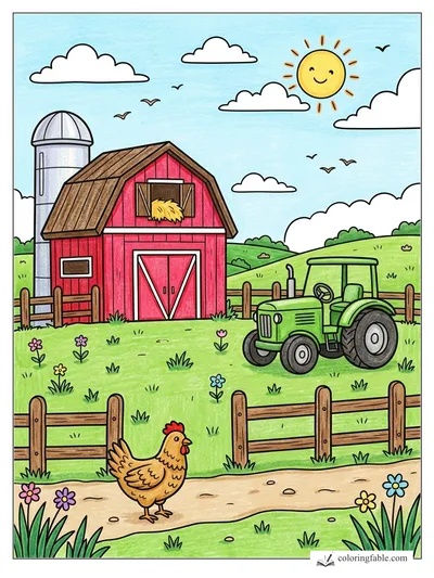 Colored example of this coloring page