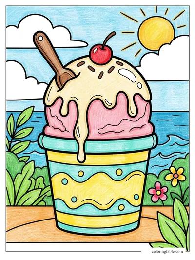 Colored example of this coloring page