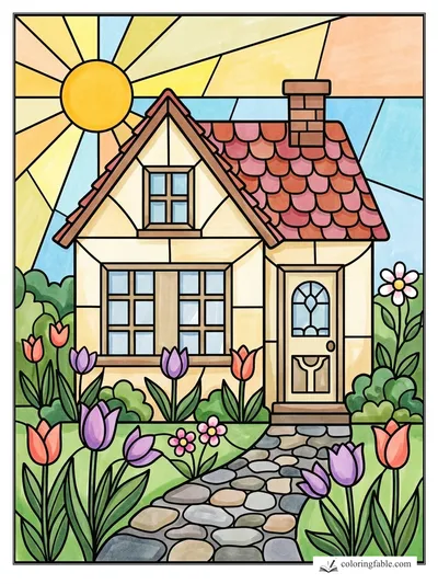 Colored example of this coloring page