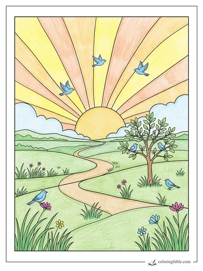 Colored example of this coloring page