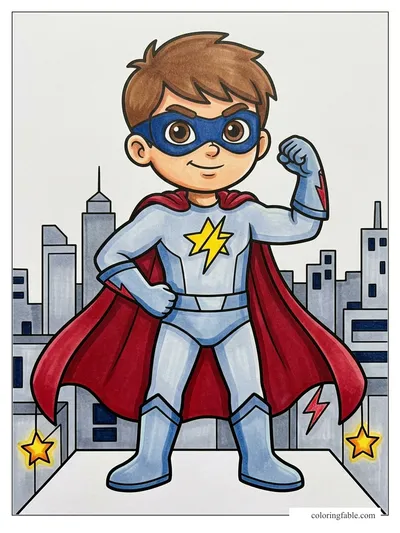 Colored example of this coloring page
