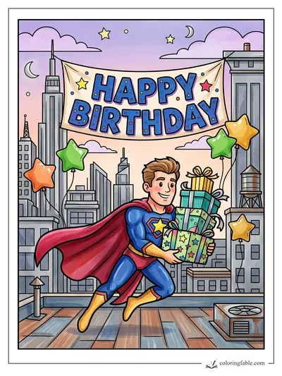 Colored example of this coloring page