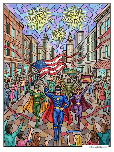 Colored example of this coloring page