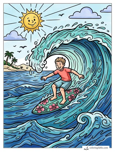 Colored example of this coloring page