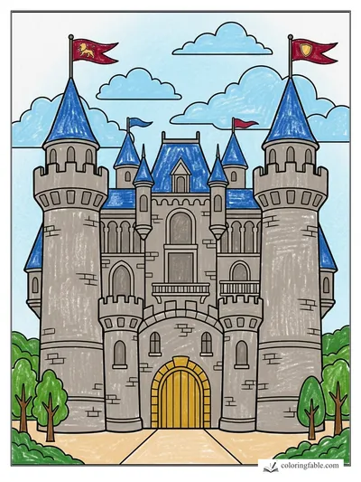 Colored example of this coloring page