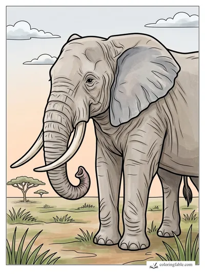 Colored example of this coloring page