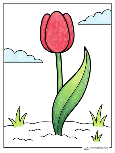 Colored example of this coloring page