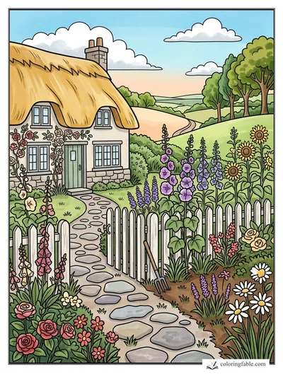 Colored example of this coloring page