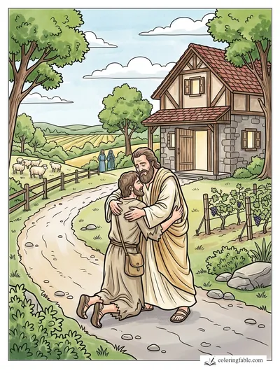 Colored example of this coloring page