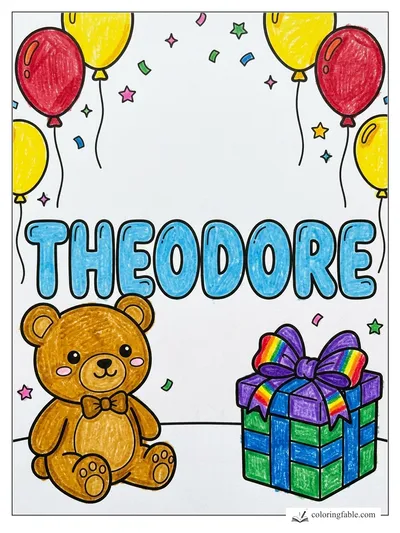 Colored example of this coloring page
