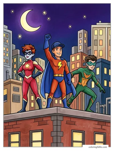 Colored example of this coloring page