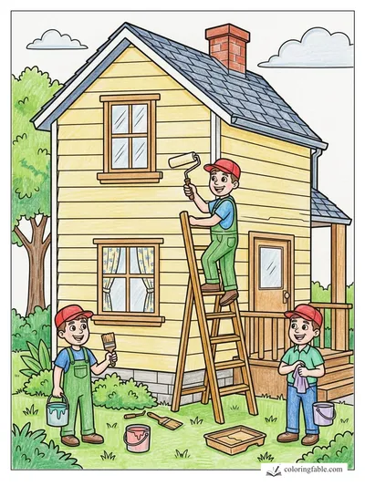 Colored example of this coloring page