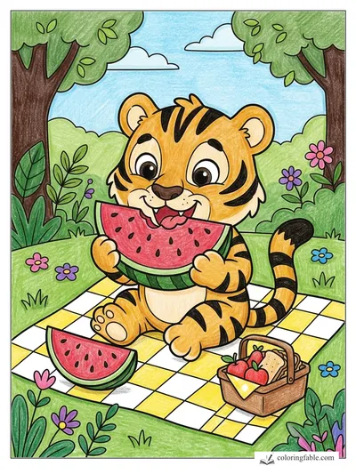 Colored example of this coloring page
