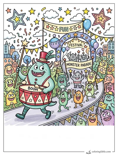Colored example of this coloring page