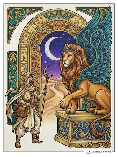 Colored example of this coloring page
