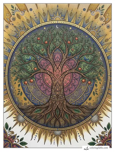 Colored example of this coloring page