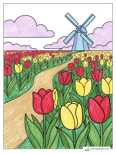 Colored example of this coloring page