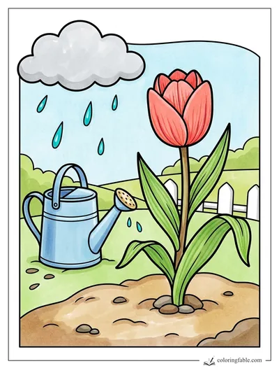 Colored example of this coloring page