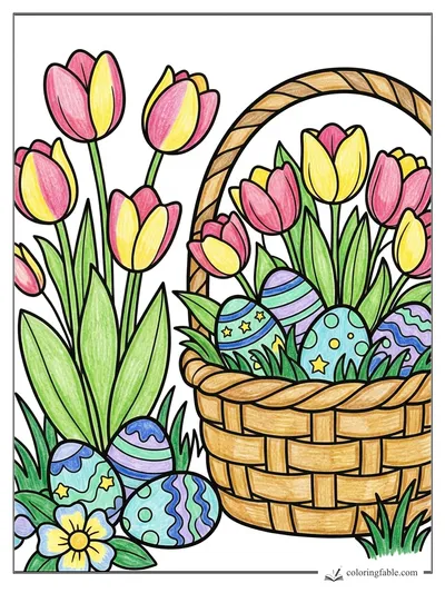 Colored example of this coloring page