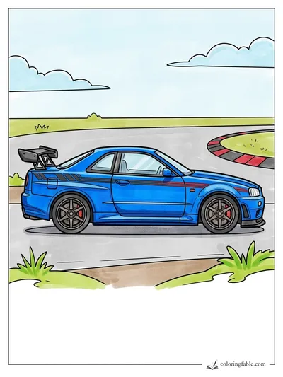 Colored example of this coloring page