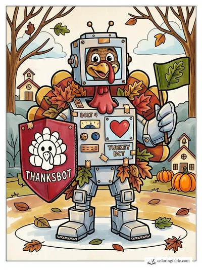 Colored example of this coloring page