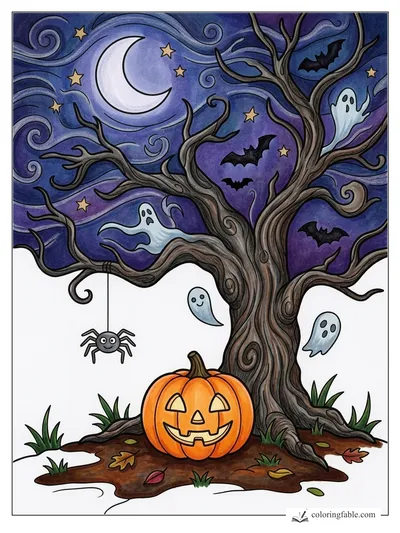 Colored example of this coloring page
