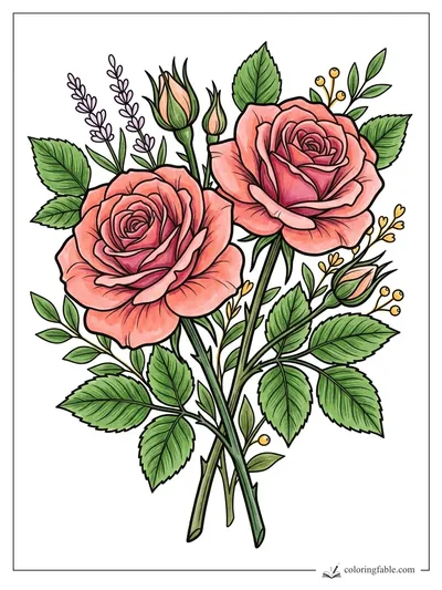 Colored example of this coloring page