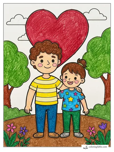 Colored example of this coloring page