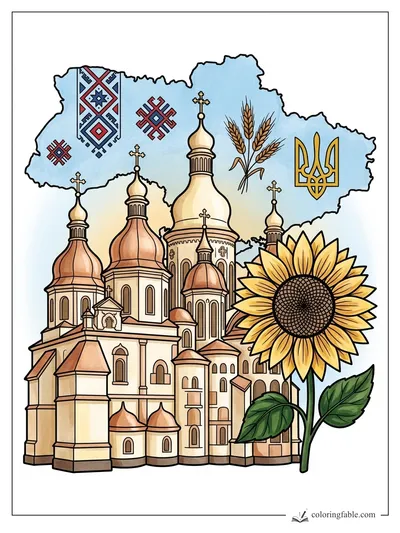 Colored example of this coloring page