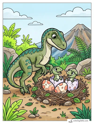 Colored example of this coloring page