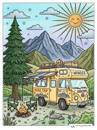 Colored example of this coloring page