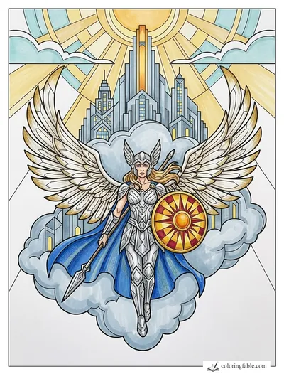 Colored example of this coloring page