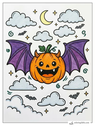 Colored example of this coloring page