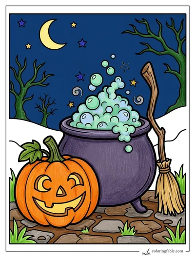 Colored example of this coloring page