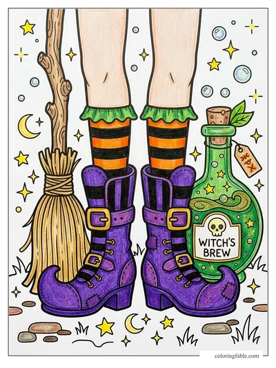 Colored example of this coloring page