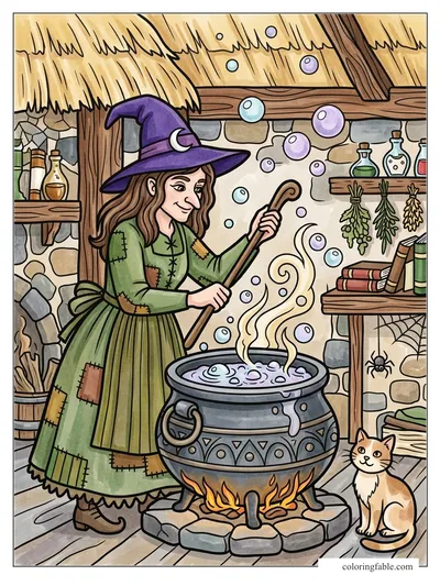 Colored example of this coloring page