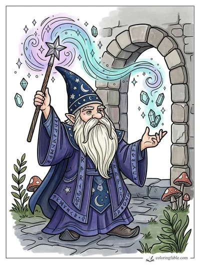 Colored example of this coloring page
