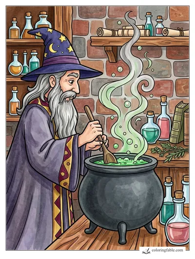 Colored example of this coloring page