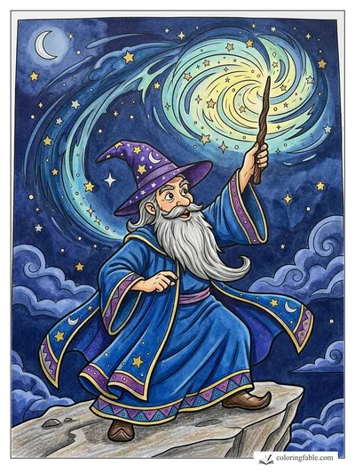 Colored example of this coloring page