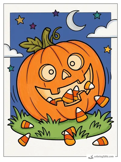 Colored example of this coloring page