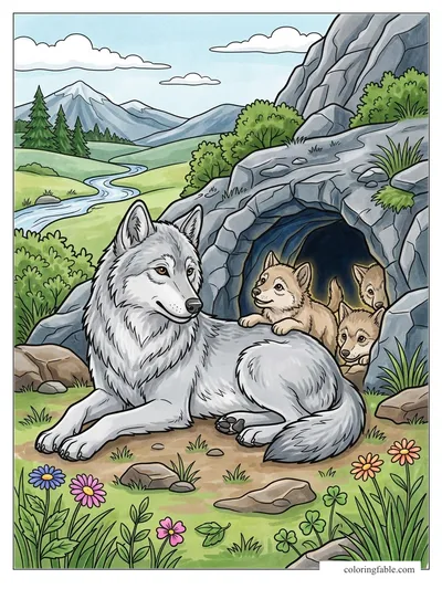 Colored example of this coloring page