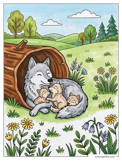 Colored example of this coloring page