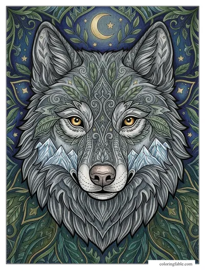 Colored example of this coloring page
